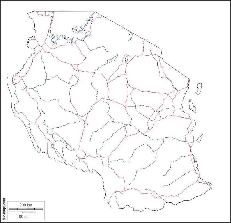 ცარიელი რუკა ტანზანიის