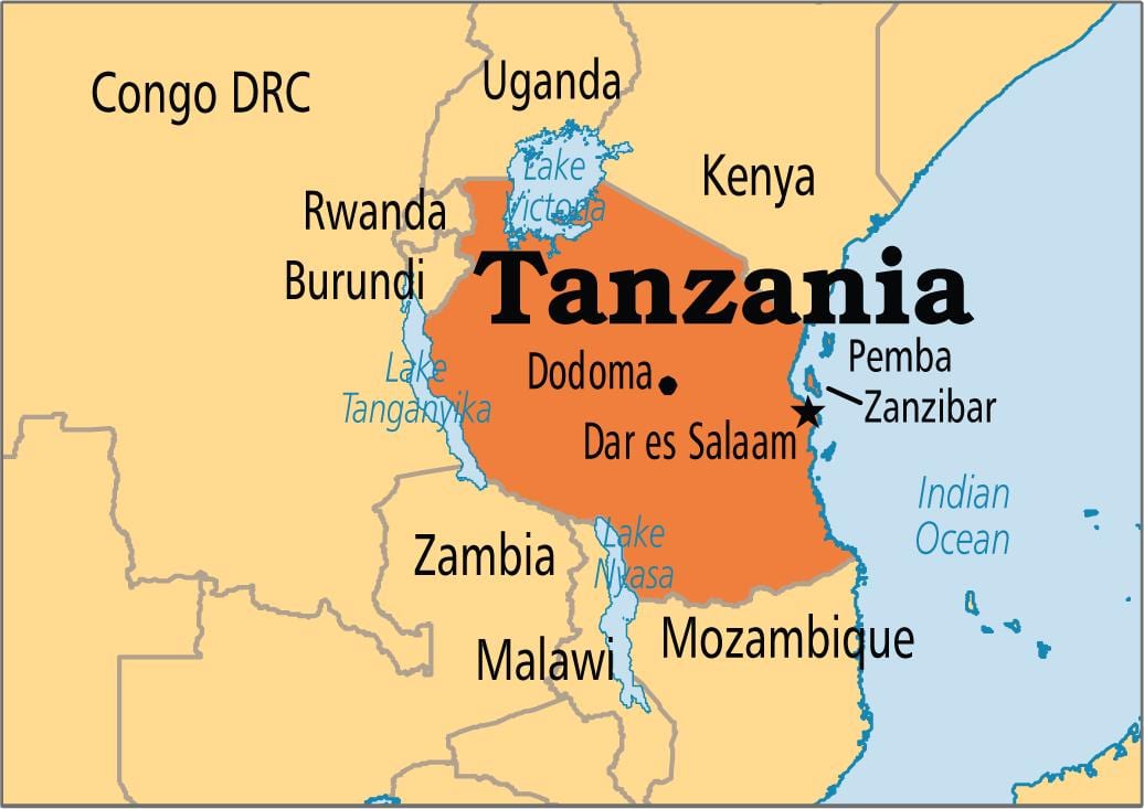 რუკა dar es salaam ტანზანიის