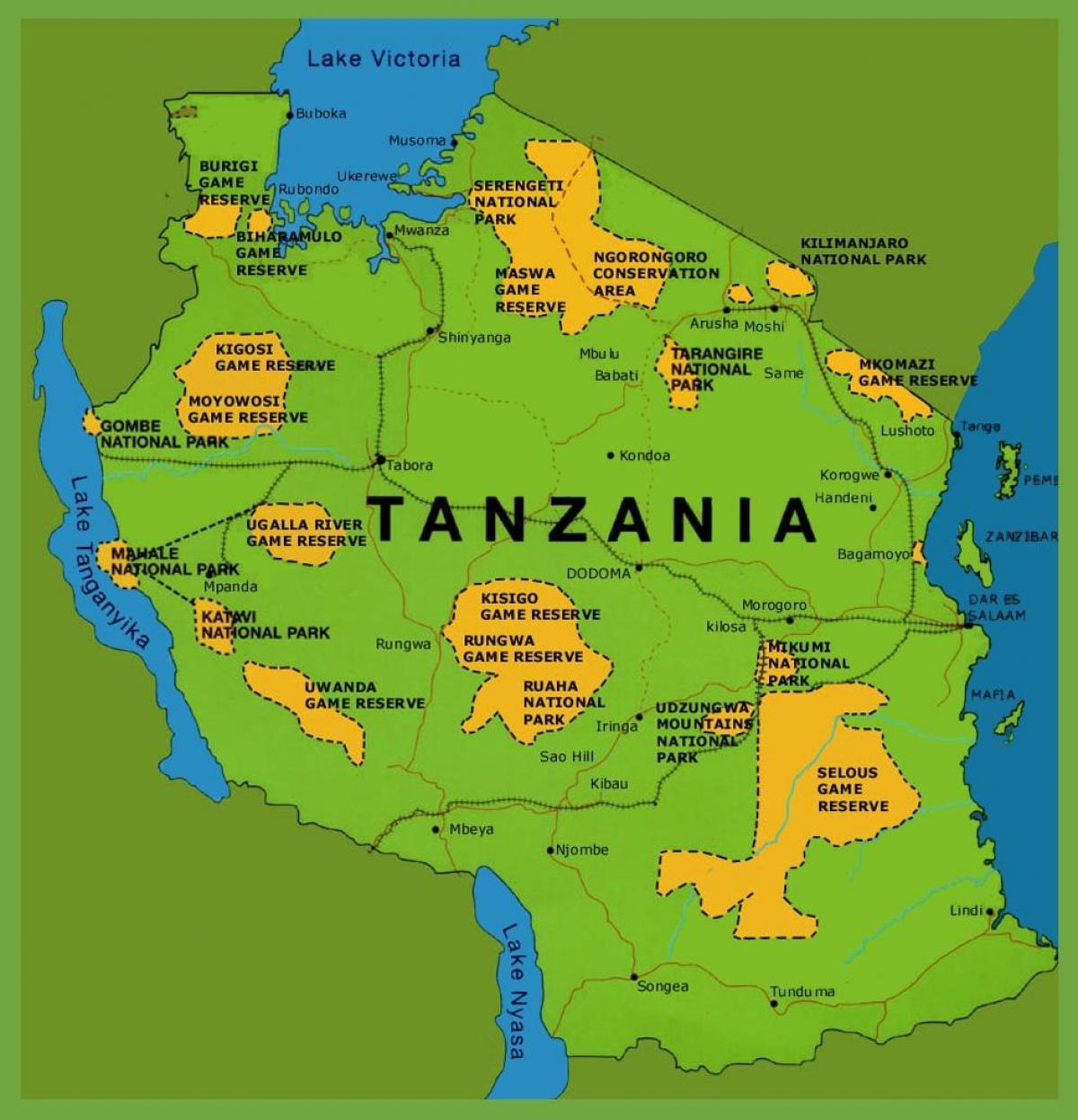 რუკა ტანზანიის