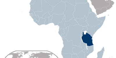 ტანზანიის მდებარეობა რუკაზე