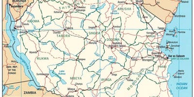 რუკა ტანზანიის ქალაქებში